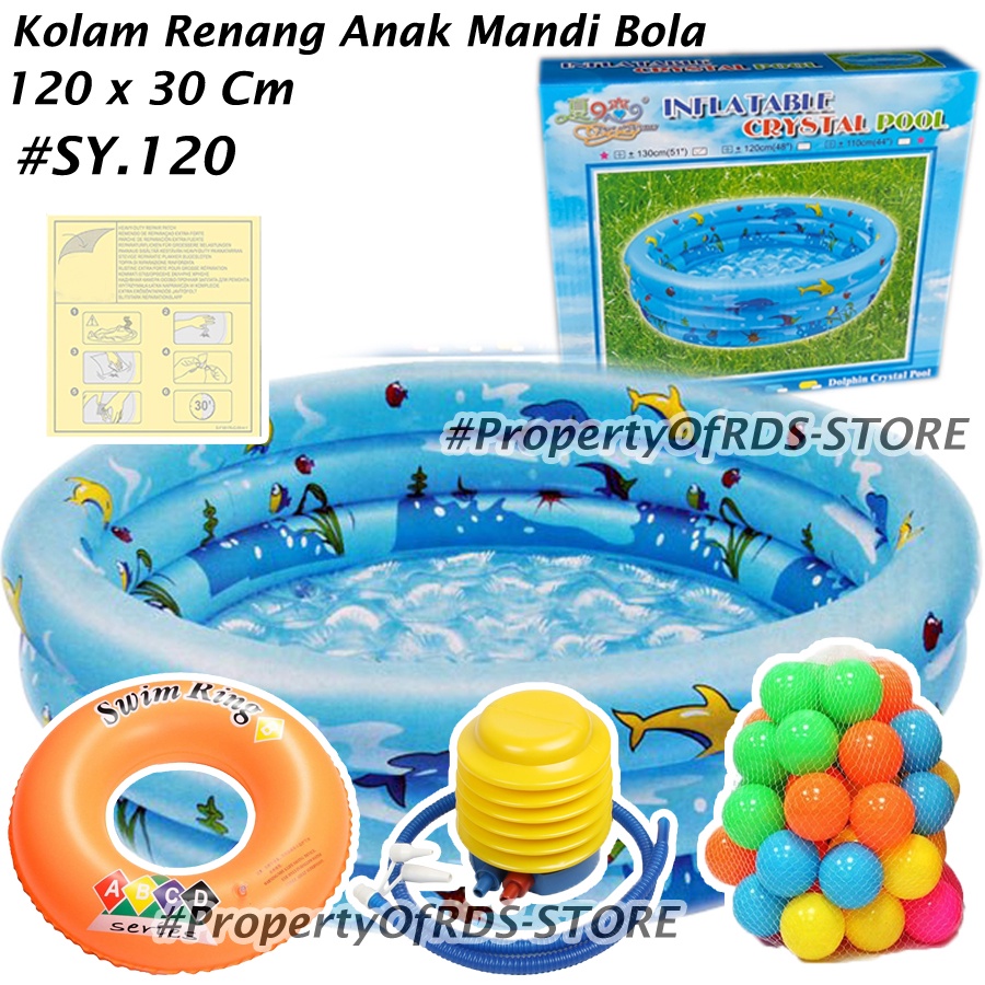 Jual Kolam Renang Anak Alas Gelembung Set Bola Ban Pelampung 100 X 30 ...