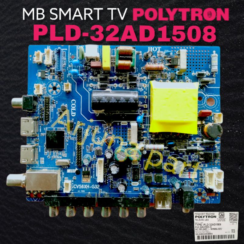 MAINBOARD TV POLYTRON PLD32AD1508 / MB TV PLD32AD1508 / MB Polytron PLD32AD1508 / MB Polytron 32AD15