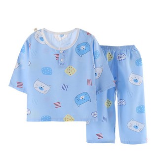  Baju  Piyama Lengan Pendek Motif  Kartun  untuk Anak  Laki  