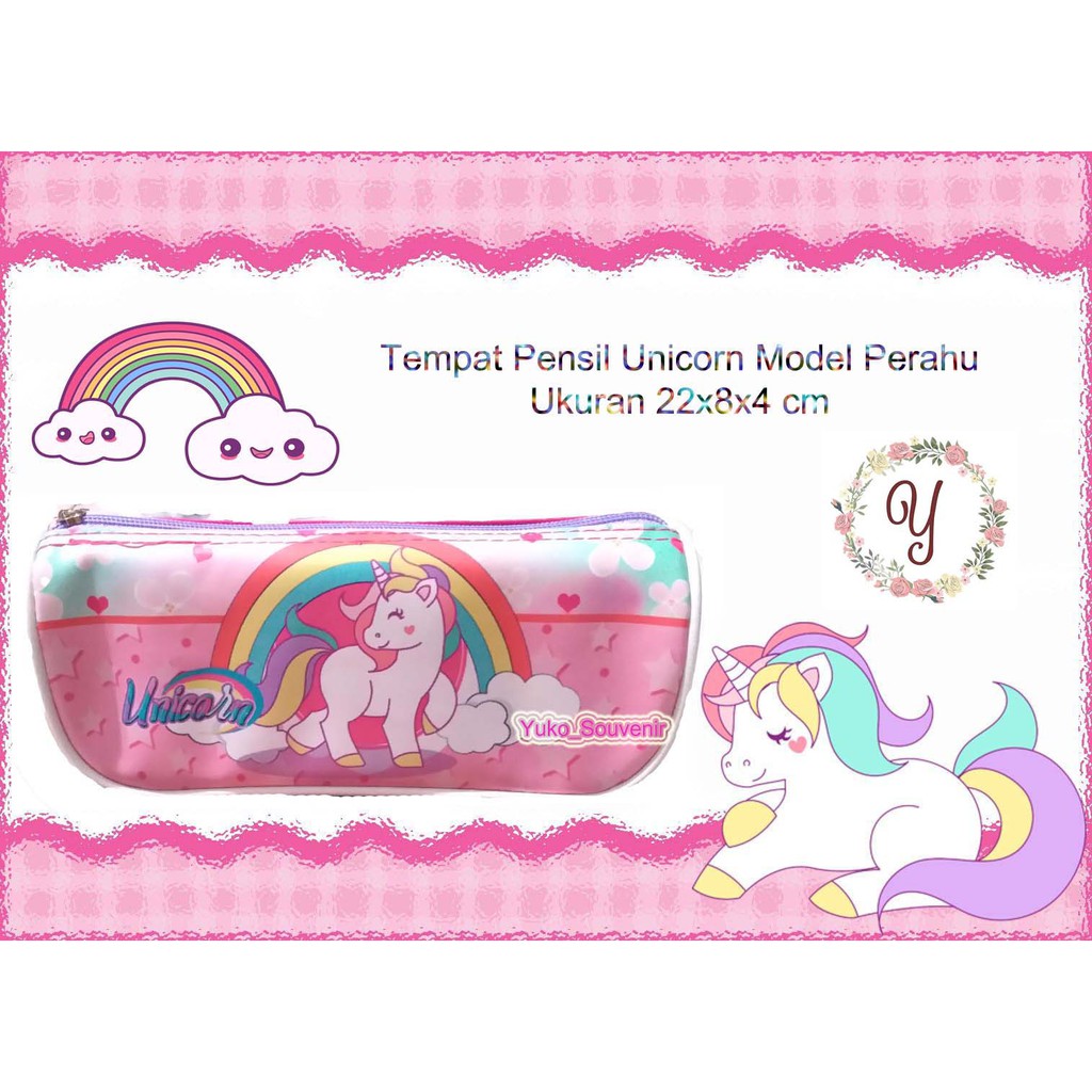 Tempat Pensil Unicorn model Perahu Kotak Pensil Unicorn 