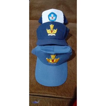 Topi smp bordir belakang karet