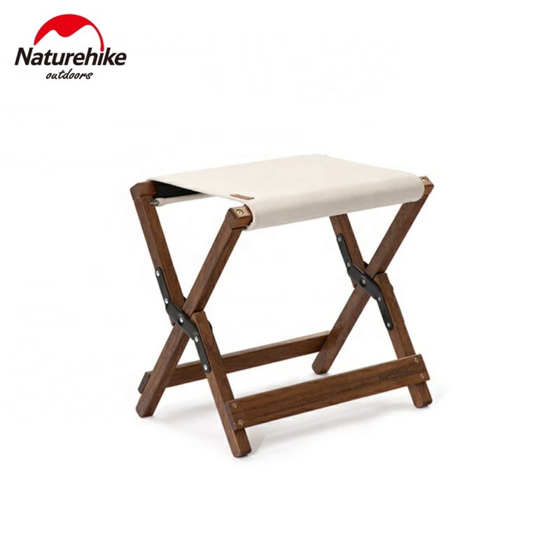 KURSI LIPAT CAMPING TIPE 27 NATUREHIKE NH20JJ014 KAYU CANVAS OUTDOOR FOLDING PORTABLE CHAIR STOOL