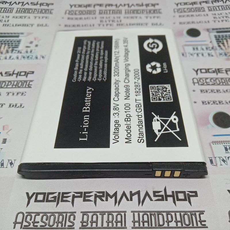 BATRE BATREI BATERAI BATTERY BELLPHONE BELL PHONE BP100 BP 100 NOTE9 NOTE 9 (3200mAh) ORIGINAL BATRE