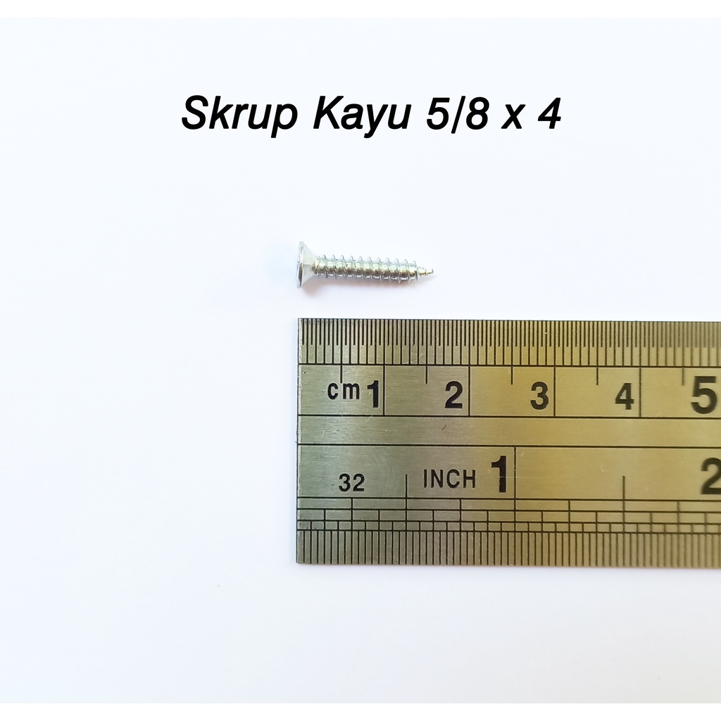 Skrup Kayu 5/8x4 (isi 50 pcs) / Sekrup Kayu Kecil 1,5 cm