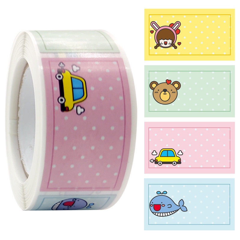 Kartun lucu JURNAL alat tulis stiker nama TK bayi label stiker warna