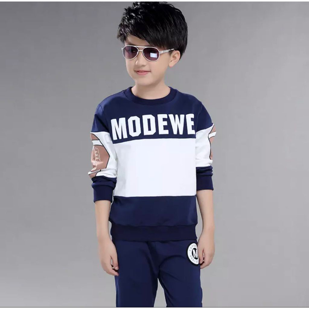 SETELAN SWEATER ANAK LAKI LAKI DAN PEREMPUAN MOTIF MOEDEW 1-5 TAHUN