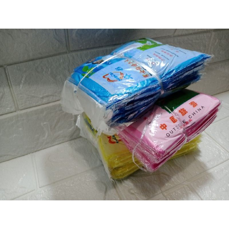 jas hujan plastik/isi 10/harga perpcs/jas hujan darurat/jad hujan plastik korea/ minim 10bj