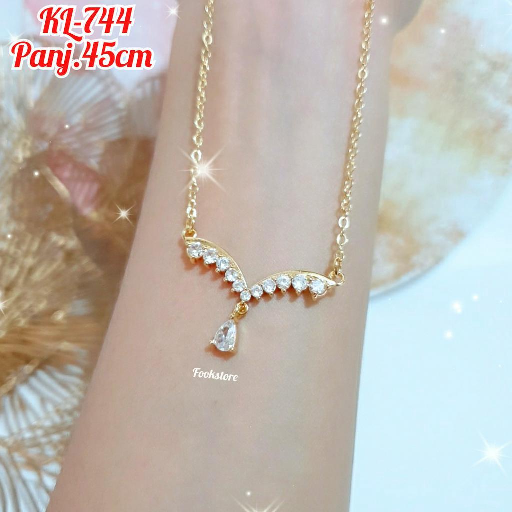 PROMO KALUNG DEWASA LIONTIN STYLE KOREA/KALUNG WANITA ANTI ALERGI