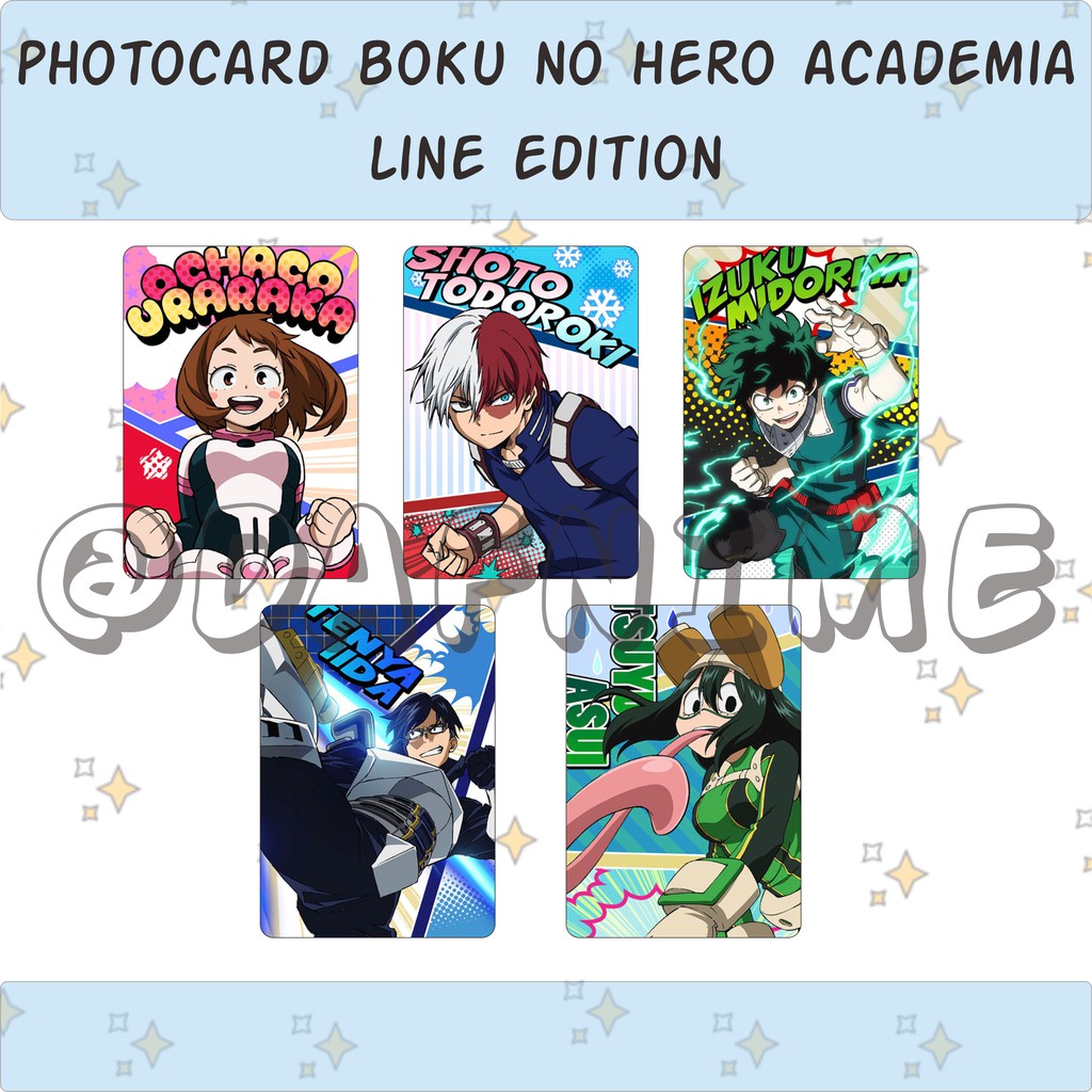 PHOTOCARD BOKU NO HERO ACADEMIA LINE EDITION ANIME BNHA // TODOROKI MIDORIYA LIDA