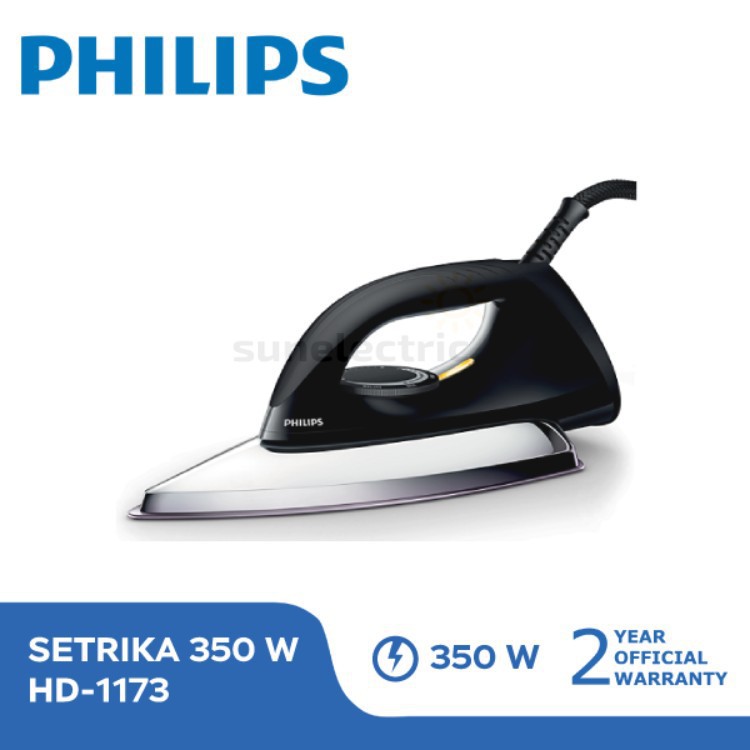 Setrika Philips Dry Iron HD 1173 (Pink/Hitam)