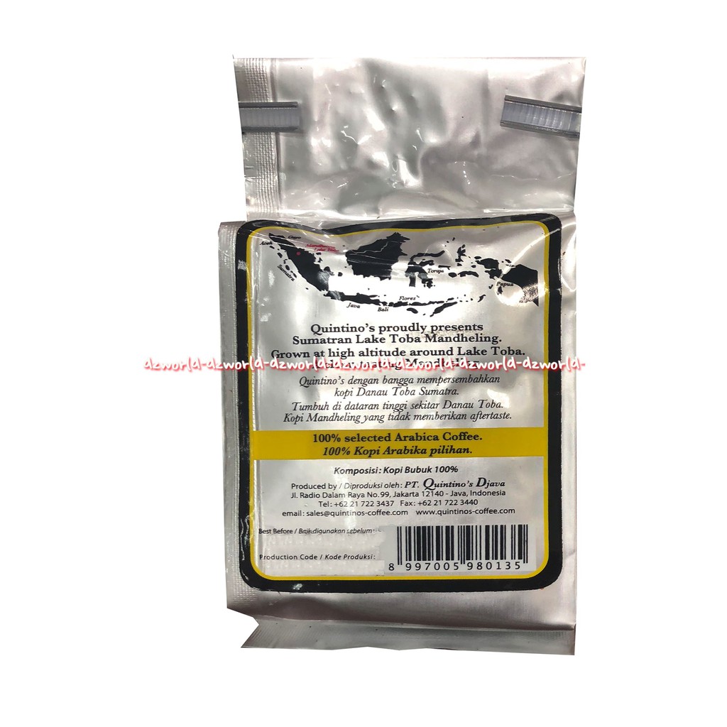 Quintinos Mandheling Lake Toba Kopi Bubuk Sumatera Mandeheling 250gr Quintino Kuintino