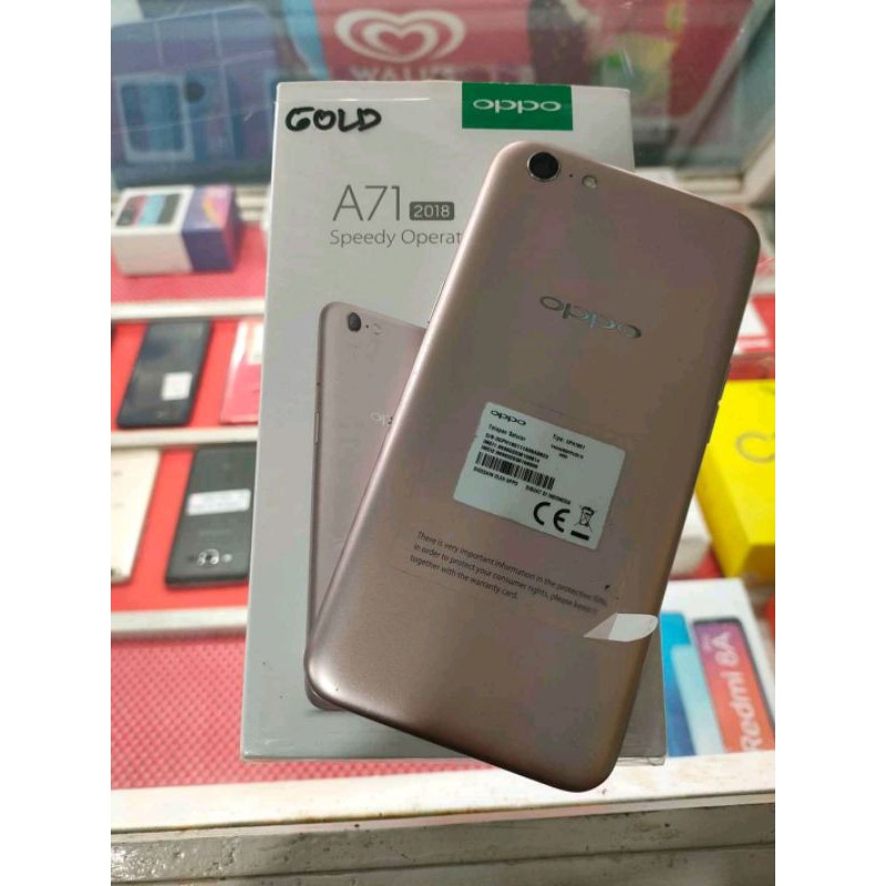 SECOND OPPO A71 2018 RAM 2/16 FULLSET NO MINUS