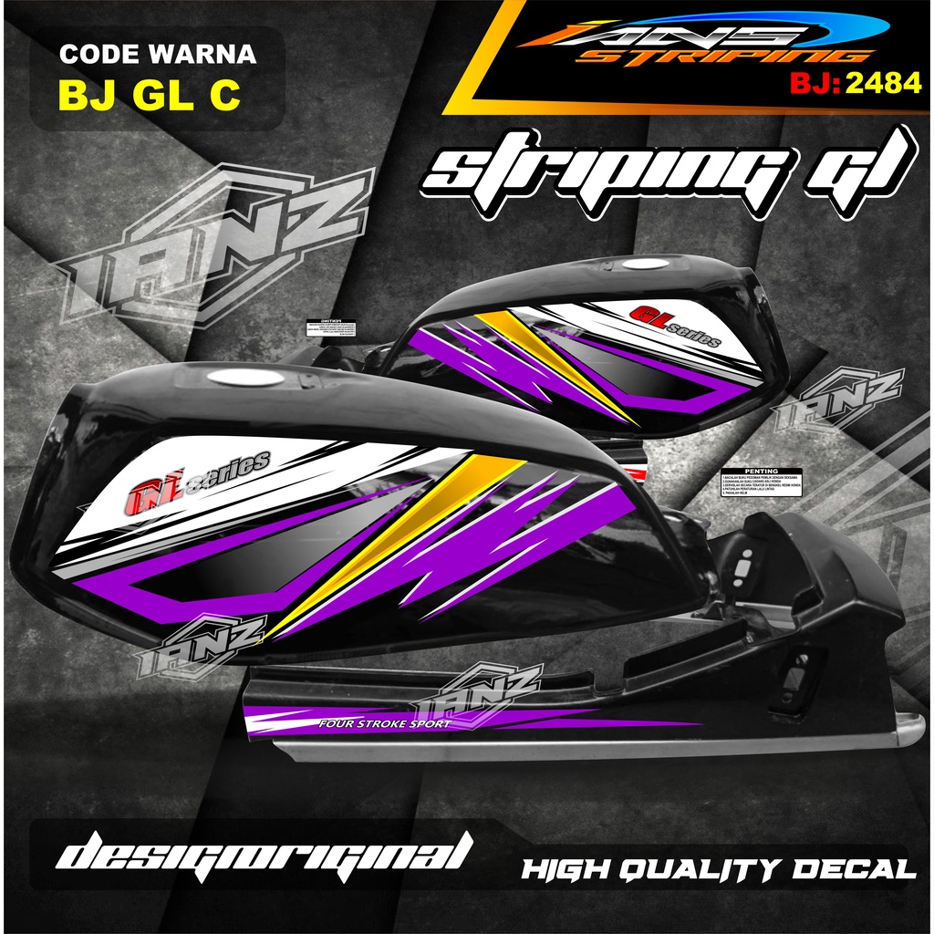 CUSTOM STRIPING VARIASI GL NEOTECH / STIKER GL MAX / STRIPING GL PRO / STIKER MOTOR GL TERBARU / VARIASI STIKER GL 100