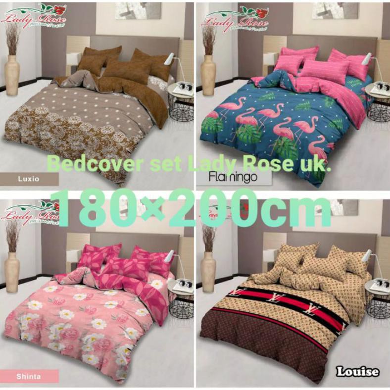 ( BISA COD ) BEDCOVER Lady Rose 180/Bedcover Lady Rose uk.180/Bedcover set Lady Rose PROMO SPECIAL