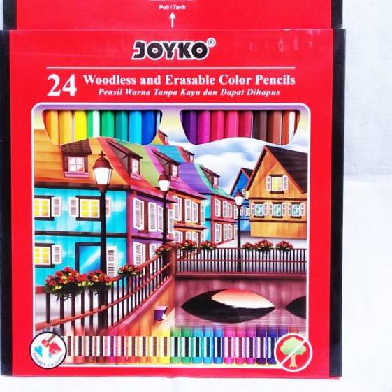 

PROMO BESAR KODE-764 Pensil Warna 24 Warna Bisa Di Hapus JOYKO CP-115 Erasable