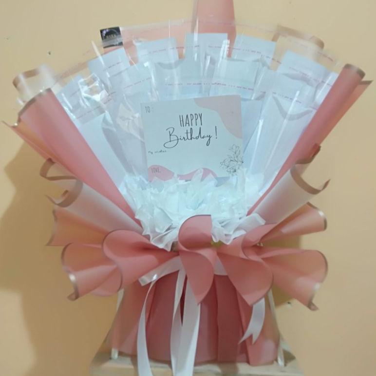 

(R8D8) Ready Bouquet warna dusty pink //Kualitas@terbaik