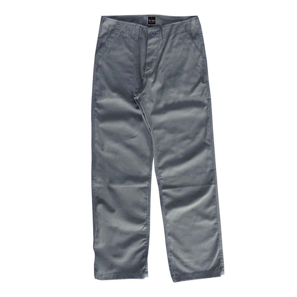 Dritto - Long Pants Baggy Chino - Celana Chino Reguler - Grey