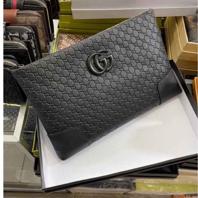 Clutch GG Tas Handbag Multifungsi Unizex Free Box Kulit Import