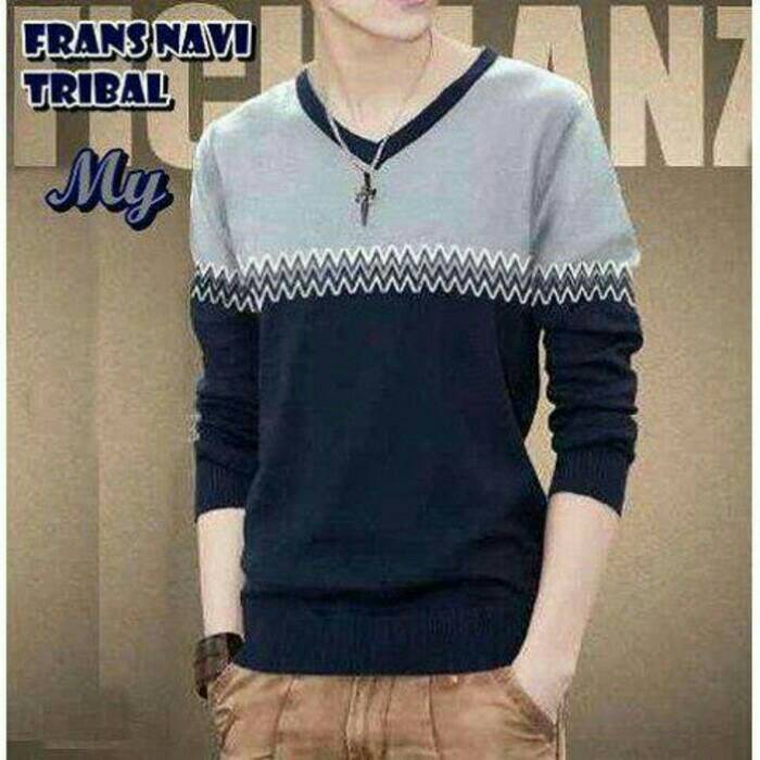 TokoMilkan - Sweater Rajut Pria Frans Tribal