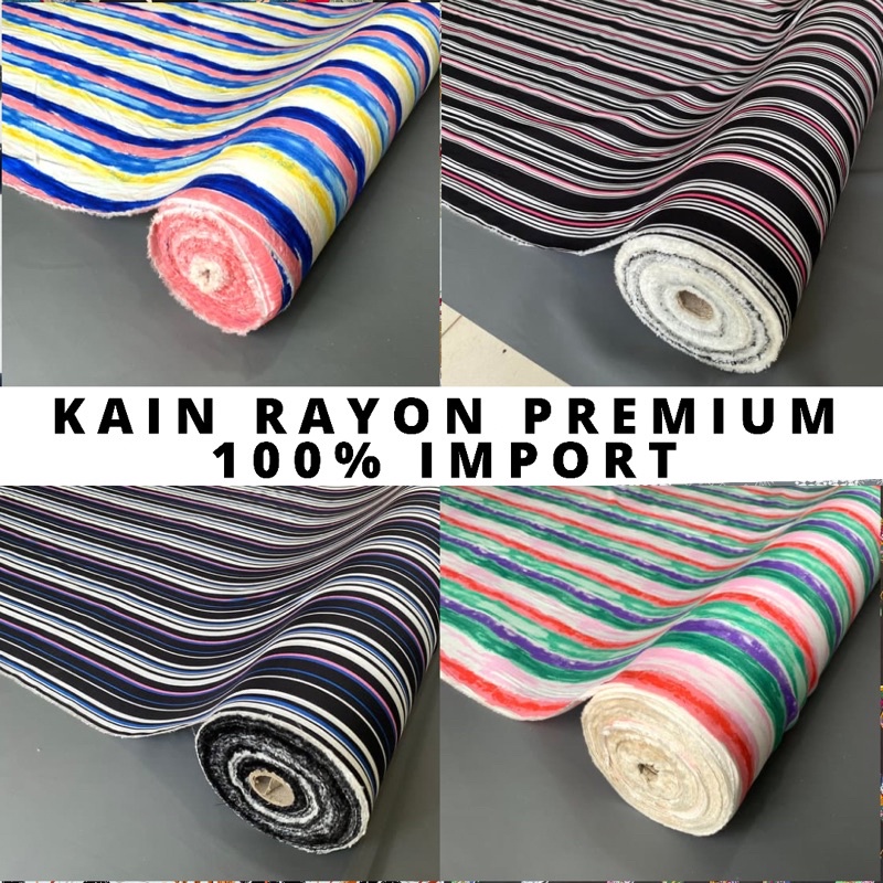 Kain Katun Rayon Salur Viscose Premium Import