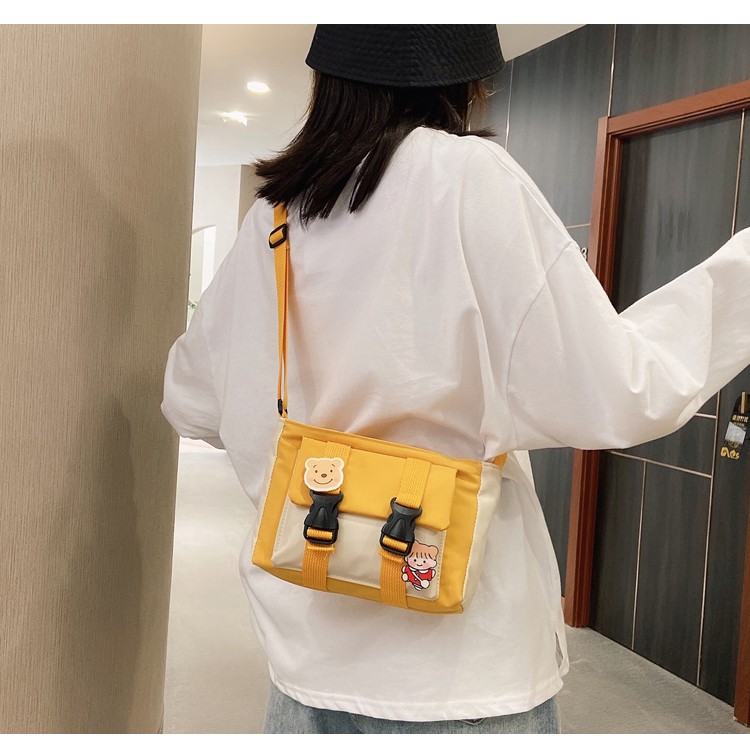 Retaily RY1411 Tas Kanvas Wanita Tas Selempang Tas Kanvas Korea   Sling Bag Fashion