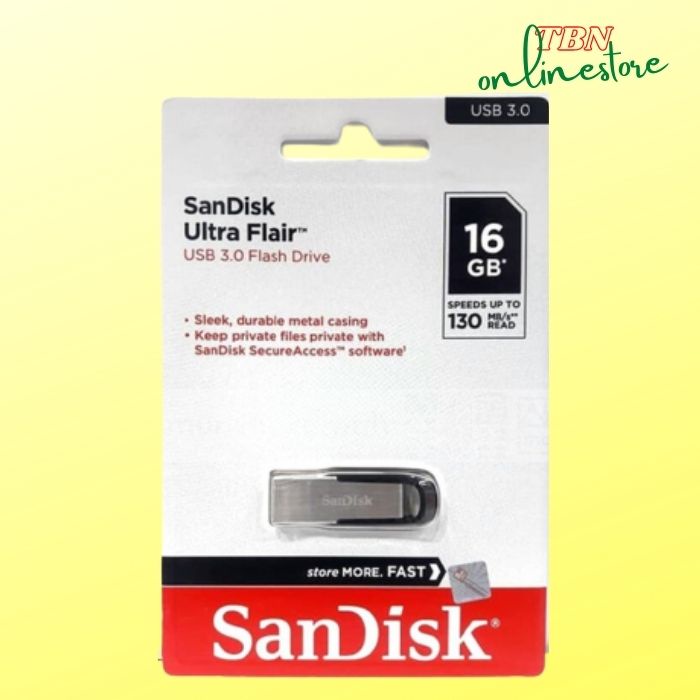 FD Sandisk FlashDisk ULTRA Flair CZ73 USB 3.0 Up To 130MB/S - 16GB  FD 32GB