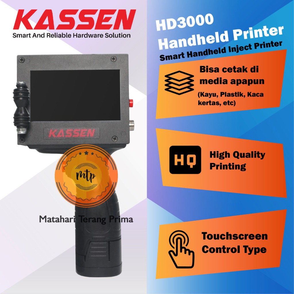 

BARU Kassen HD3000 - Smart Handheld Inkjet Portable Printer Tangan Cetak Expired Date dll