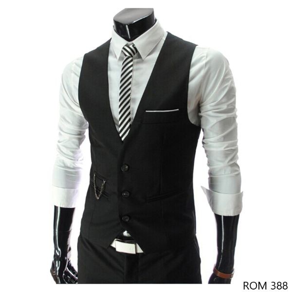 Rompi Pria Formal Bisnis Casual Slim Fit -  Vest dengan Puring / Premium Quality (COMB)