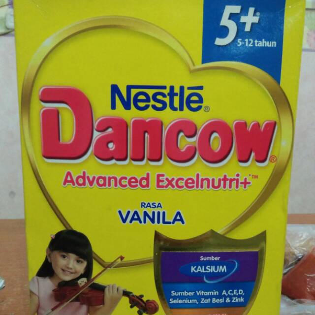 

Susu dancow 5+ madu, vanila dan coklat