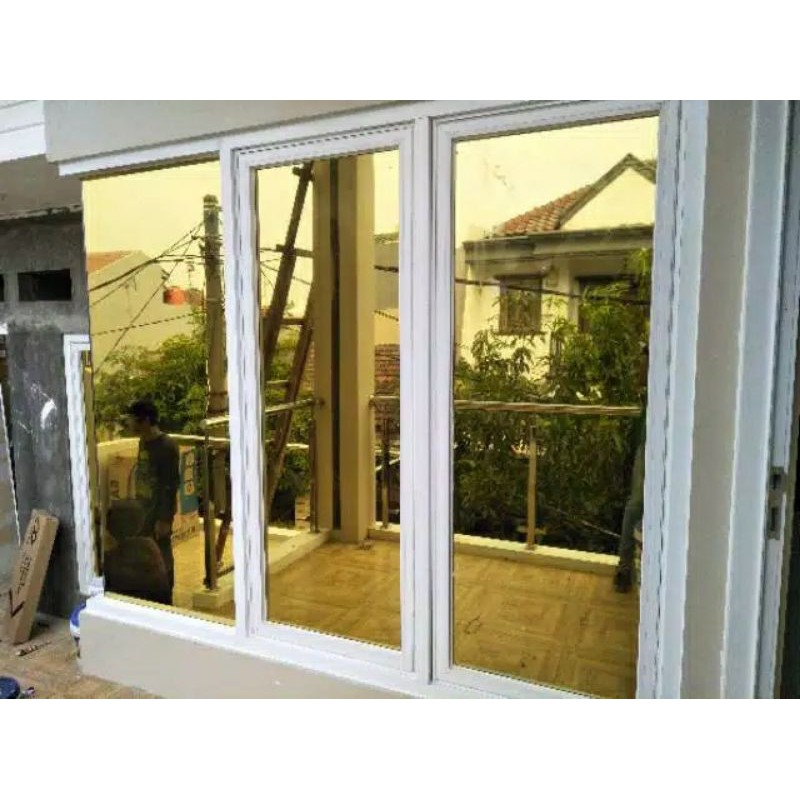 Sticker stiker kaca film one way kaca film gedung  sticker kaca film one way  gold silver