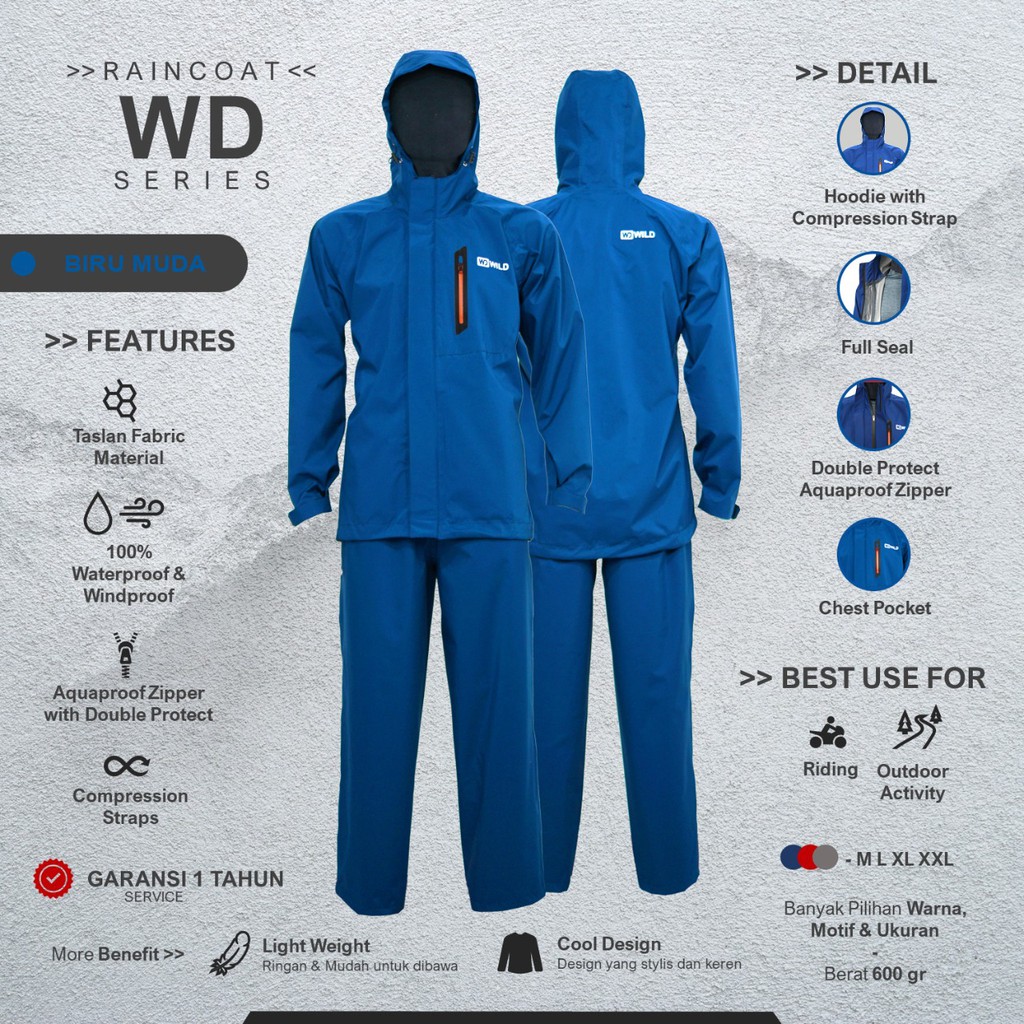 Jual Wild Outdoor Raincoat Jas Hujan Waterproof Shopee Indonesia