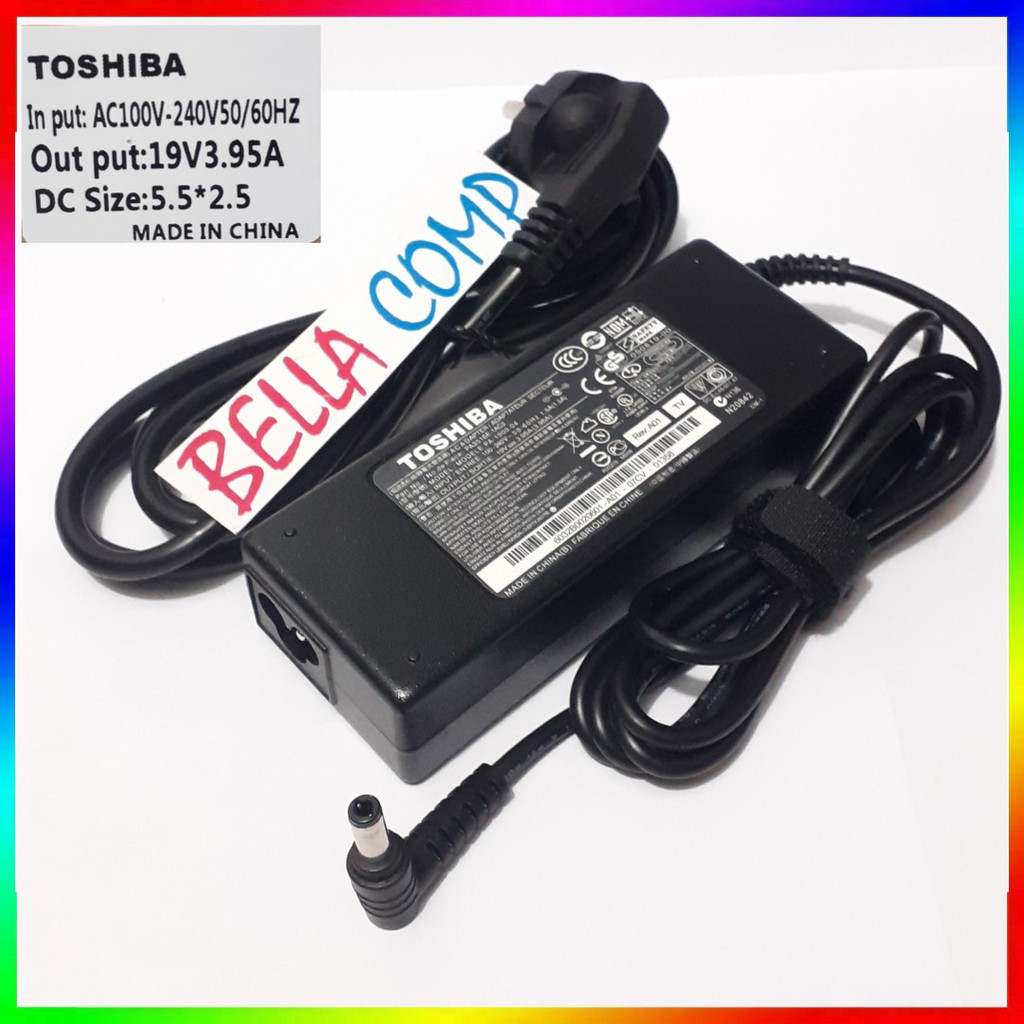 Adaptor Charger Casan Toshiba Sattelite 19V 3.95A A100 A150 A300 L300 A200 L300 L305 L450 L350 ORI