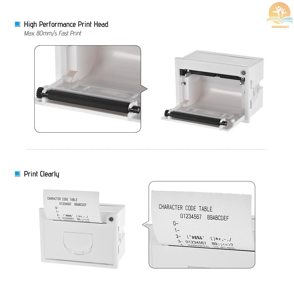 GOOJPRT QR204 58mm Mini Embedded Receipt Thermal Printer TTL + USB Interface High Speed Printing 50-85mm/s