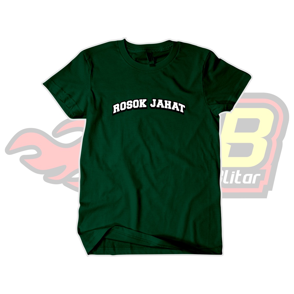 Kaos Distro Rosok Jahat Putih Katun Combed