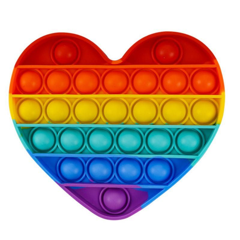 hokkiterus21 ⭐⭐⭐⭐⭐POP IT RAINBOW Gratis kelereng dan dadu  fidget push Pop Its Fidget Toy Push bubble  kids P006-LOVE DADU KELERENG