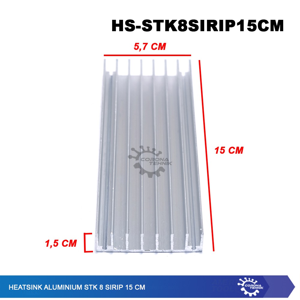 Heatsink STK - 8 Sirip - 15 cm Alumunium