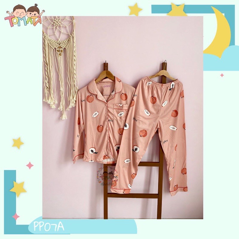 piyama lengan panjang dewasa - Piyama import - piyama pink dewasa