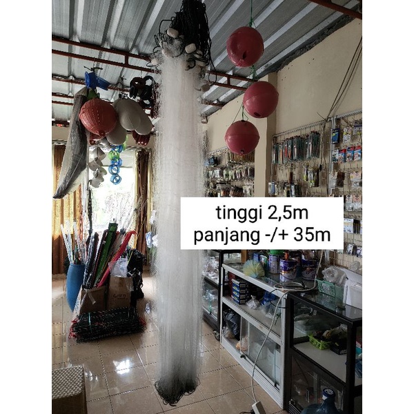 jaring ikan siap pakai jaring bentang senar 035 3 inchi