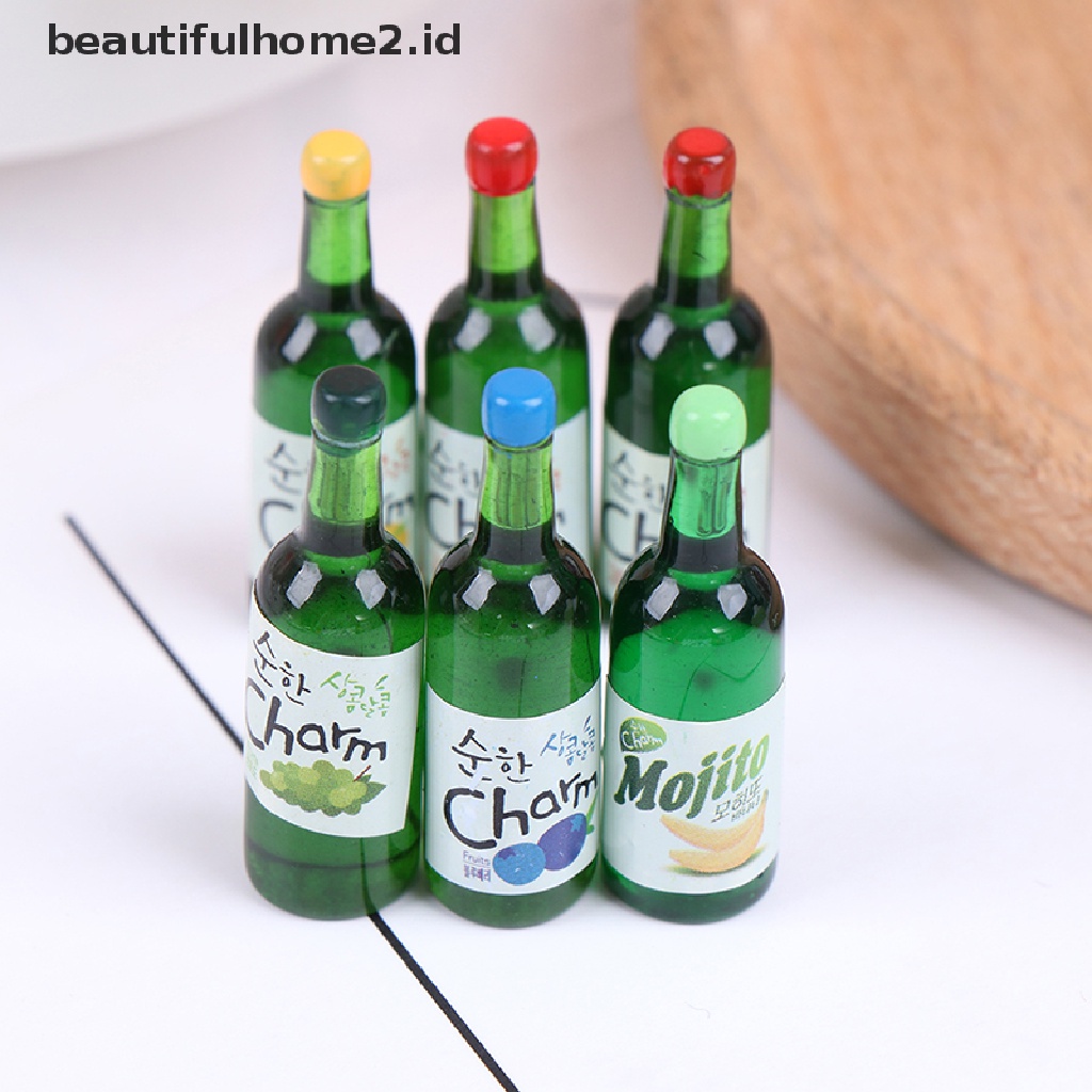 Beautifulhome2. Buku Literatur Dalam Bahasa MandarinId 5pcs Miniatur Botol Jus Buah Skala 1: 12 Untuk Aksesoris Dapur Rumah Boneka