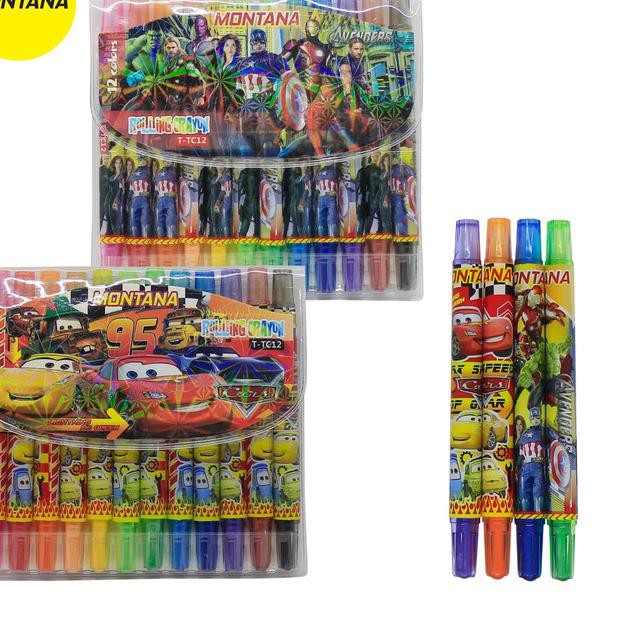 

Recomended-256 Twist Crayon / Krayon Putar Montana T-TC12 Mini / 12 Warna / Colors