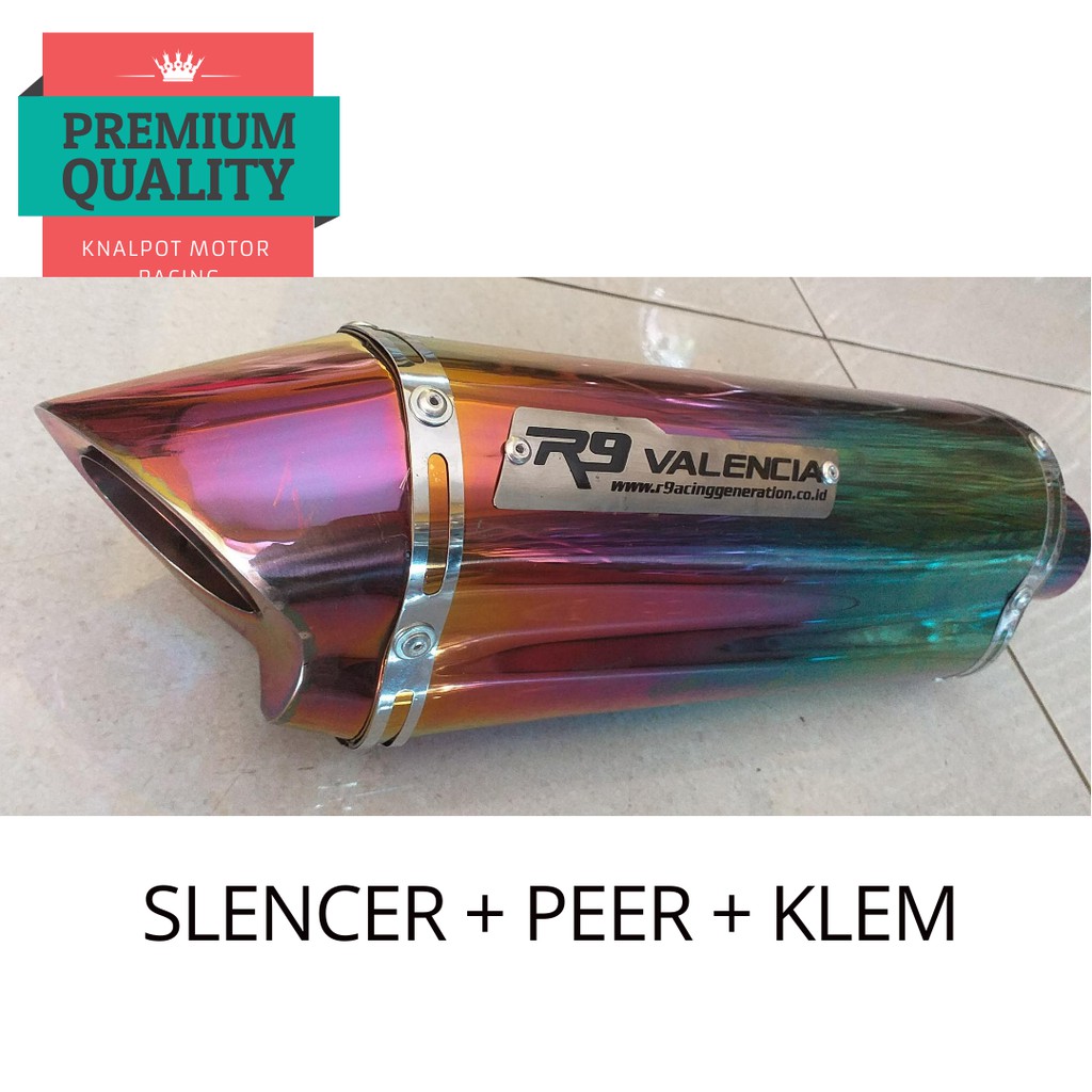 SILINCER KNALPOT MOTOR R9 VALENCIA BLUE MURAH GROSIR PABRIK KNALPOT SILINCER