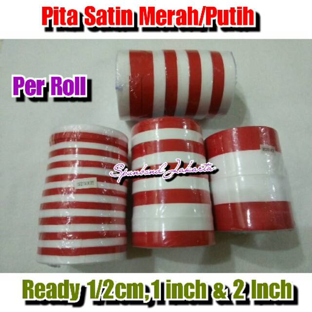 

Pita satin merah/putih/17agustus