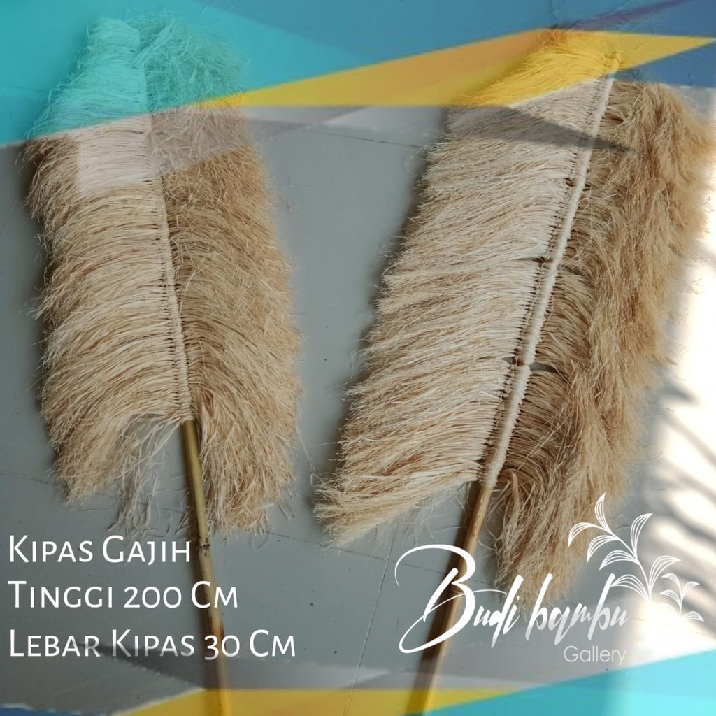 PROMO HOME DECOR KIPAS SERAT ALAM RUMBAI GAJIH HIASAN DEKORASI RUANG