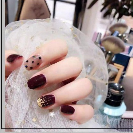 24pcs kuku palsu termasuk lem /nails art