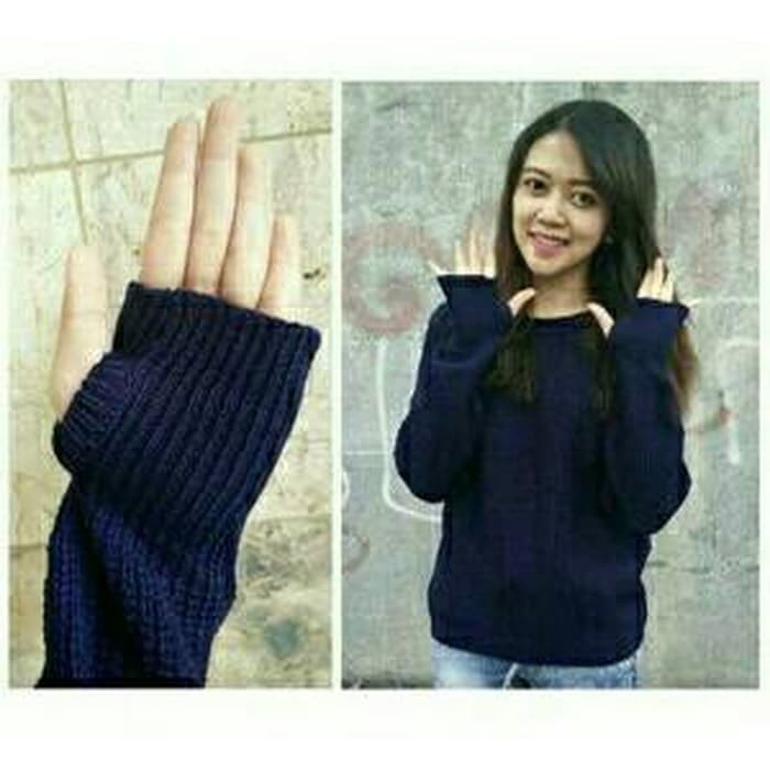 Sweater wanita Roundhand  Rajut