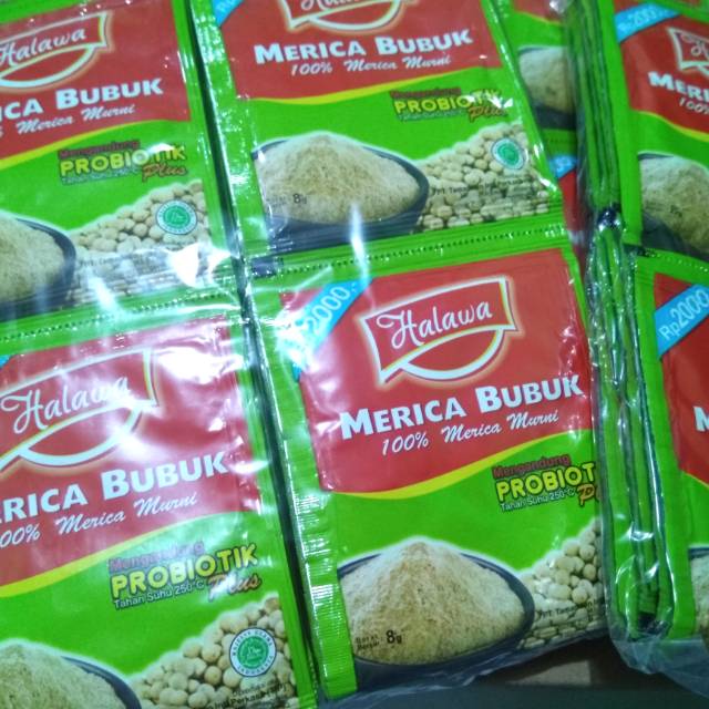 Merica bubuk HALAWA 8gr (1 renteng = 12 pcs)