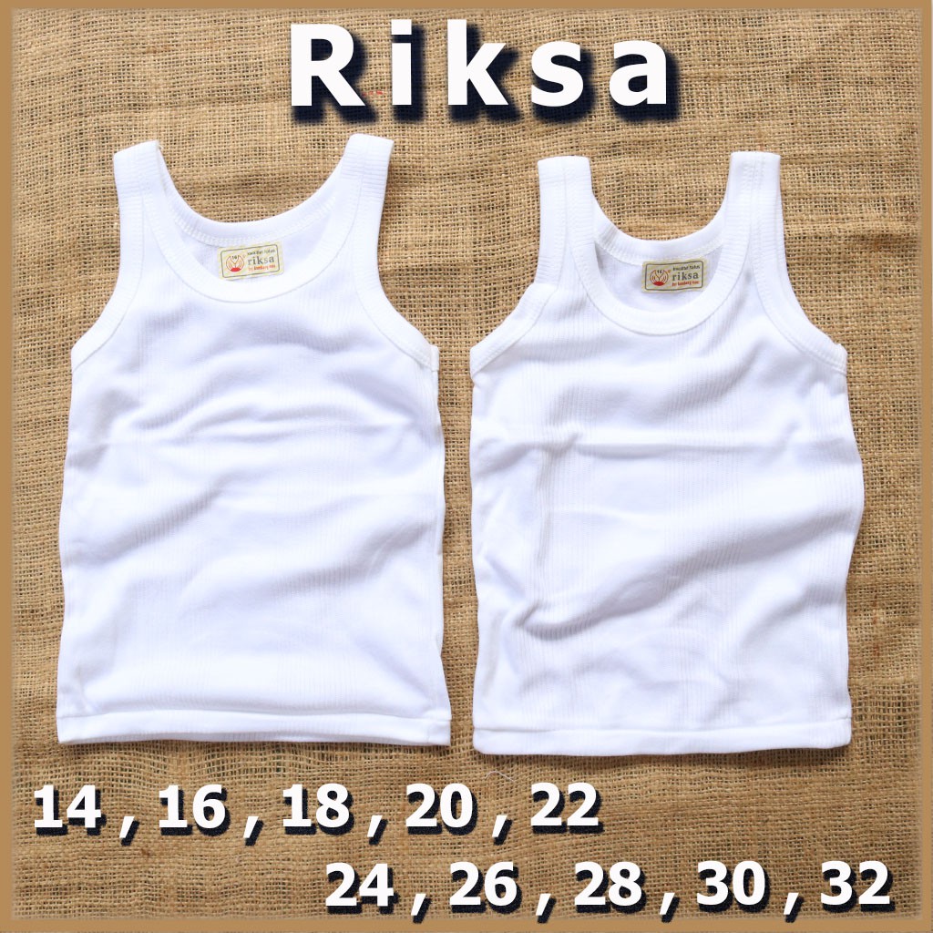 Singlet Kaos Dalam Anak RIKSA | Singlet Anak warna dasar Teksture Salur | Gedabug