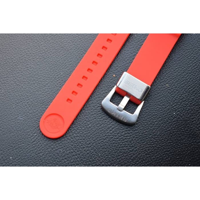 Tali jam tangan strap seiko Diver SKX007 merah rubber watch 22mm