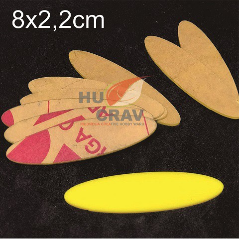 

Bahan Akrilik Nama Dada 8x2,2cm Name Tag Oval Warna Kuning Acrylic