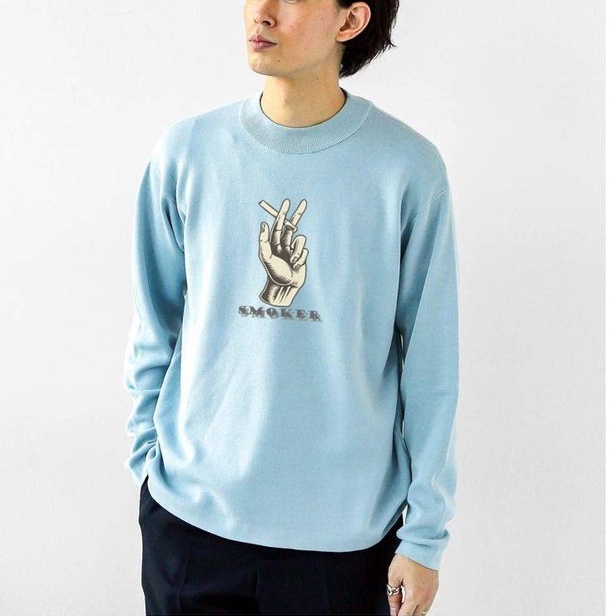 Smoker Crewneck Sweater Pria Fleece Size M - XXL